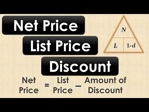 List Price, Net Price, Amount & Rate of Discount