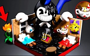 Bendy vs Cuphead在穆尔曼的房间里