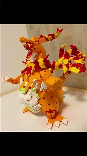 LaQで作ったリザードンにキョダイゴクエンさせてみた #ポケモン #laq #ラキュー #リザードン #charizard #aivideo