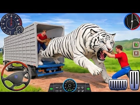 White Tiger🐯Animal Cargo Truck Driving Game 3D-Tiger Transport Truck Simulator 2024 Android Gameplay