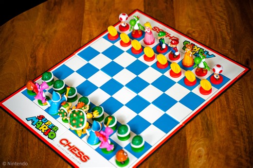 Open Box Super Mario Chess Game, by USAopoly