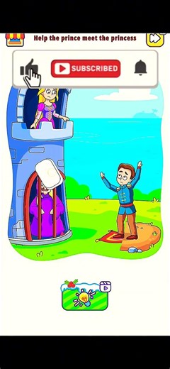 Dop 2 (Delete One Part) Level -33 Help the princess meet up prince ❤️👈#viral #shortsfeed💗🔥🌺🌺🌹