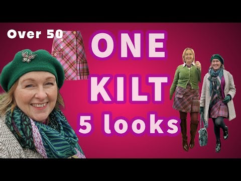 5 Ways to Style One Tartan Skirt | Colourful, Chic & Edgy Style 💫 women Over 50
