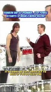 The Drummer Cozy Powell attempts to break a world record