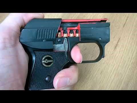 Die Funktion der Röhm RG3 Schreckschusspistole wird am Schnittmodell sichtbar