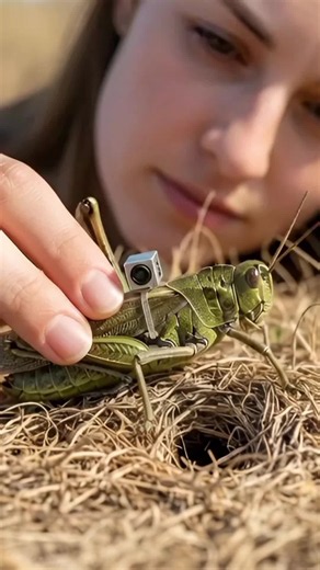 Title: “A Tiny Explorer Just Discovered a Secret Underground World! 🦗😱🔦” #UndergroundWorld #Grasshopper #HiddenWorld #Wildlife #AmazingNature