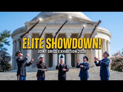 Elite Precision: Army, Marines, Navy, Air Force & Coast Guard Clash at Jefferson Memorial
