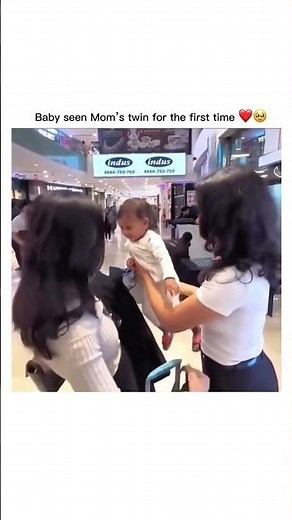 Baby seen Mom's twin for the first time ❤️‍🩹🥹