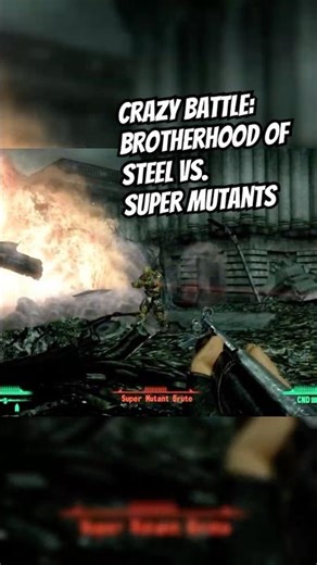 This Was A Crazy Battle Between The Brotherhood of Steel & Super Mutants #fallout #fallout3 #rist