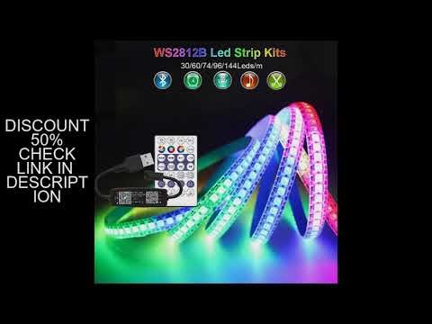 WS2812B LED Strip Bluetooth Music USB Controller Kit Individually Addressable Smart RGB LED Tape 30/