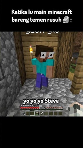 Ketika lu main minecraft bareng temen rusuh🗿
