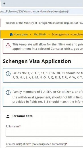 How to fill the Poland Visa Application #poland #popular #travel