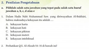 Kunci Jawaban PAI Kelas 11 Halaman 229 230 231 Kurikulum Merdeka: Penilaian Pengetahuan Bab 7 - Tribunnews.com