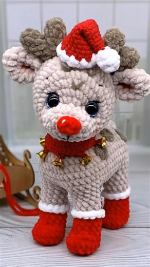 Bring the magic of Christmas to life with your own handmade reindeer! 🦌✨ Our step-by-step crochet pattern PDF makes it easy to create this adorable plush reindeer. perfect as a festive gift or cozy decoration. 🎁 Instant download. Easy instructions Ideal for beginners & pros! ❤️ 👉 Start your Christmas crochet project today! | My Crafty