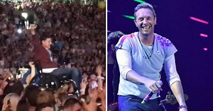 Watch wheelchair-bound Coldplay fan crowdsurf then perform with the band