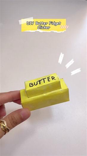 DIY Butter Fidget Clicker 🤩 #craft #papercraft #easycraft #craftideas #diy #fidgettoys #clicker