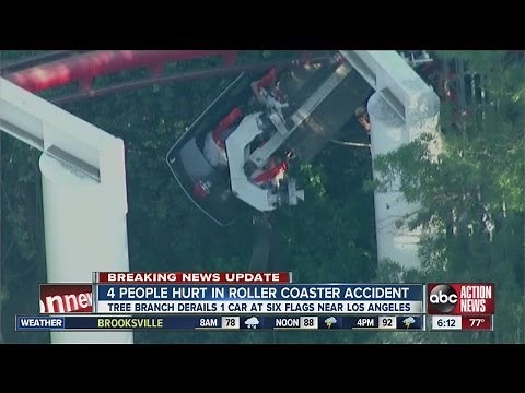 4 injured in Los Angeles-area roller coaster accident