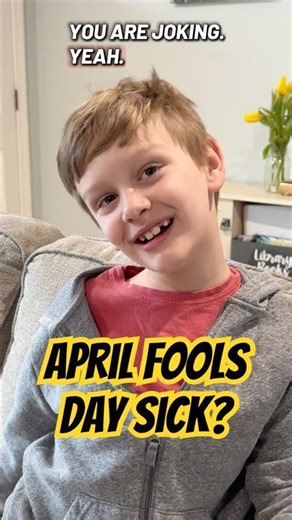 Henry tries to trick Dad into thinking he is sick on April Fools Day! #AprilFools #joke #cute #sick
