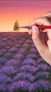 8.4K views · 322 reactions | Draw a Lavender Flower Garden | Acrylic Painting Techniques | Facebook