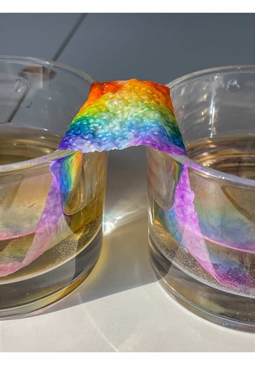 Magical Paper Towel Rainbow Experiment