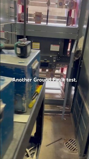 NETA Ground Fault test. Main circuit breaker. Electric device.