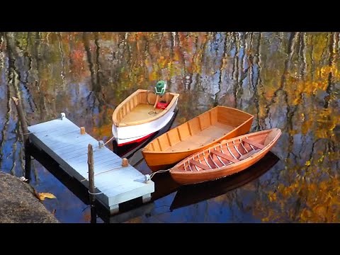 The V-Bottom, Work Skiff and Dory together at the dock!