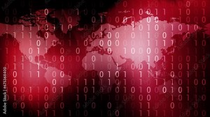 Exploring cyber security background safeguarding digital world through advanced algorithms and binary code. Cyber attacks and crimes in global network of communication