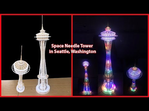 How to make model project of the Space Needle Tower in Seattle, Washington Beautiful - Ideas Amazing