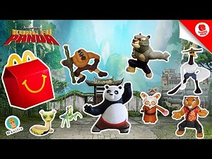 2008 McDonald's Kung Fu Panda The Movie Happy Meal Toys Set 1-8 Complete