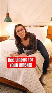 Bed linens for your Airbnb! What should you have?! #airbnbbedroom #airbnbsuperhost