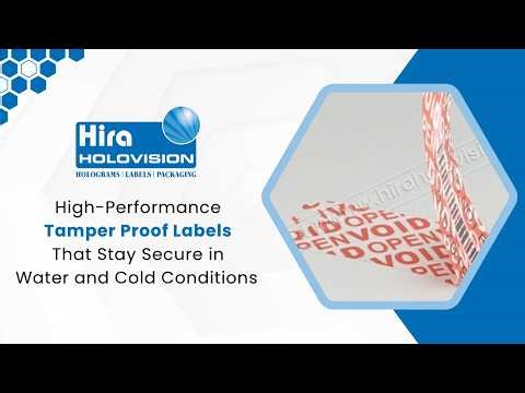 High Performance Tamper Proof Labels That Stay Secure in Water and Cold Conditions