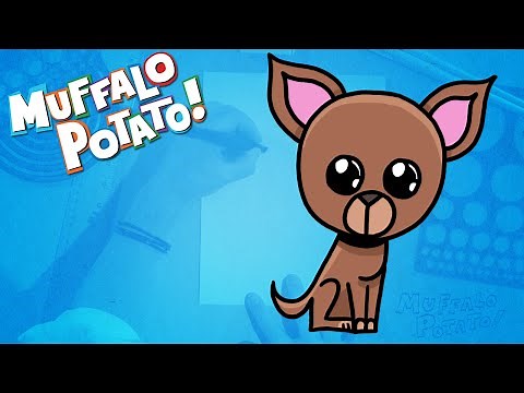 How to Draw A CHIHUAHUA Using Letters and Numbers with Muffalo Potato