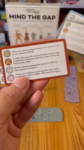 🎵From disco hits to viral Facebook, can your team connect the clues across generations? 🃏Mind the Gap: Connections, the ultimate family trivia game that bridges pop culture through the decades. 👉https://t.site/43ssauc ! This game was created by @Spin Master Game #tabletopgames #GameNight #partygames #boardgames | Capabletion2