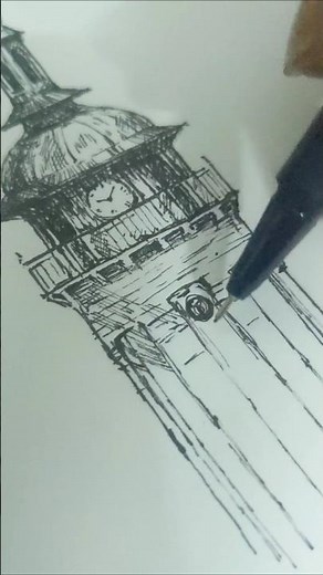 how to draw a tower