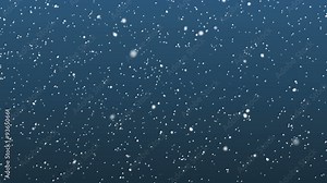 Falling snow, snow background. Loop animation. 4K.