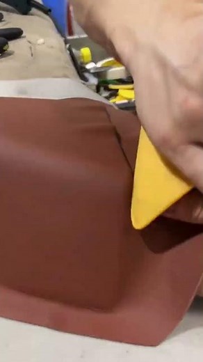 the process of installing a layer or leather on a motorbike or bicycle seat is simple, easy and fast