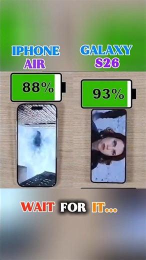 IPHONE AIR VS SAMSUNG GALAXY S26 BATTERY TEST !! 🔥😱