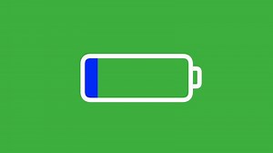 An Icon Representing Battery Charge Level on a Vibrant Green Background for Clarity and Design