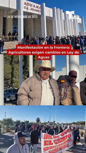 263K views · 10K reactions |  Esta mañana, productores agrícolas realizaron un cierre temporal en la Aduana Mexicana como parte de una protesta estatal y nacional contra la nueva Ley de Aguas Nacionales. Exigen justicia para el campo. ✊ #Telemundo48EP #ProtestaAgrícola #LeyDeAguas #JusticiaParaElCampo #PuenteLibre #AgricultoresUnidos #México | Telemundo 48 El Paso | Facebook