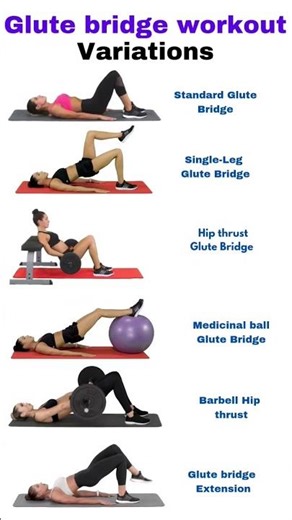 Glute bridge variations workouts #shorts #youtubeshorts #workout #glutebridge
