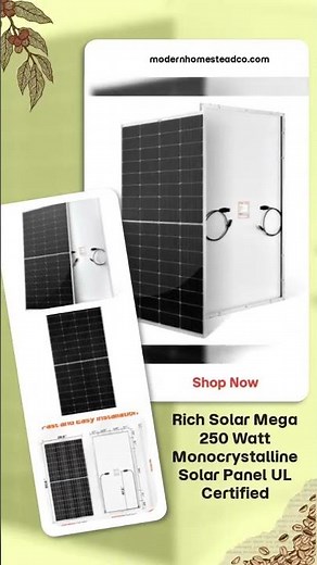 Rich Solar Mega 250 Watt Monocrystalline Solar Panel UL Certified