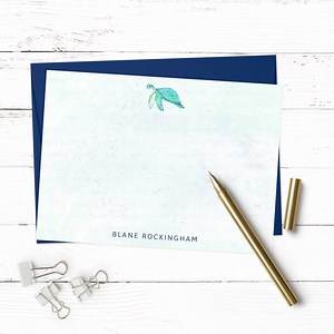 Sea Turtle Stationery Note Cards - Etsy Australia