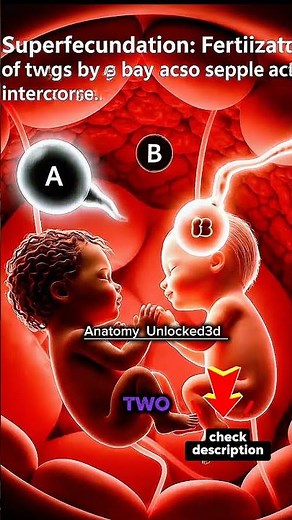 Twins with different father's explained in 3d animation superfundation #twins #twinbabies #baby