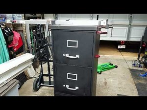 Small Metal Filing Cabinet Rolling Tool Box Conversion