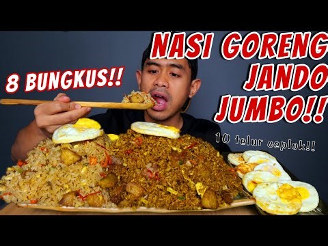MUKBANG 8 BUNGKUS NASI GORENG TOPPING JANDO JUMBO PORSI BRUTAL!!