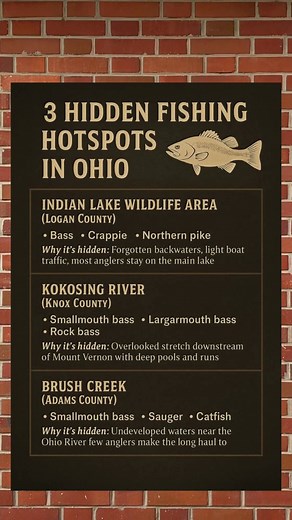 1.4K views |  3 Hidden Ohio Fishing Spots Most Anglers Completely...