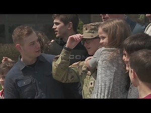US Army Specialist surprises her 8 siblings with return home in Sterling Heights