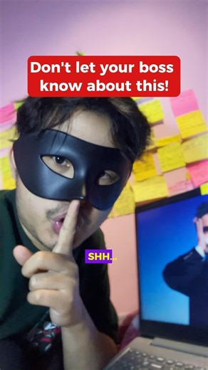 Don't tell your boss 😌 #tech #computer #office #tricks