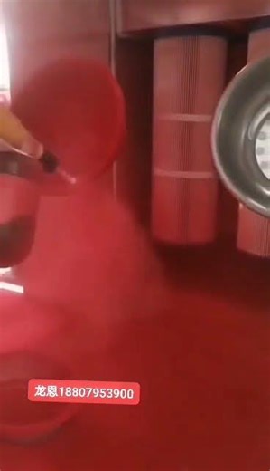 Robotic arm powder coating work scene #machine #factory #automobile #powdercoatingline #cnc