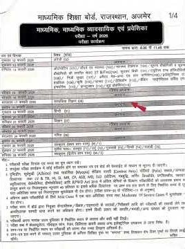 कक्षा -10 Board Exam 2026 Time Table